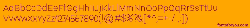 Fishsticks01 Font – Purple Fonts on Orange Background
