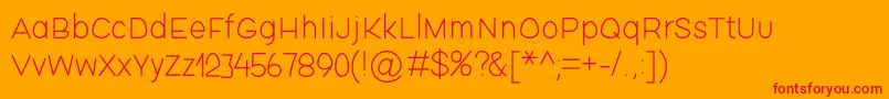 Fishsticks01-Schriftart – Rote Schriften auf orangefarbenem Hintergrund