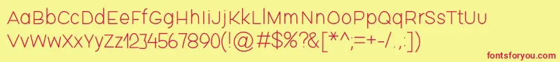 Fishsticks01 Font – Red Fonts on Yellow Background
