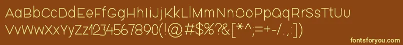 Fishsticks01 Font – Yellow Fonts on Brown Background