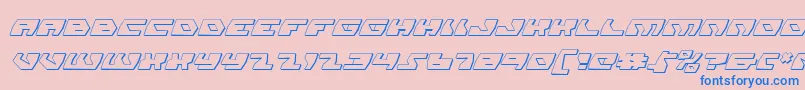 Daedalussi Font – Blue Fonts on Pink Background