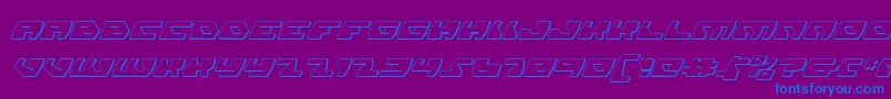 Daedalussi Font – Blue Fonts on Purple Background