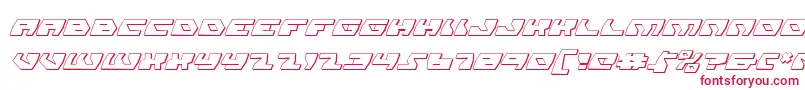フォントDaedalussi – 白い背景に赤い文字