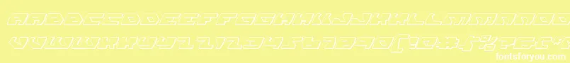 Daedalussi Font – White Fonts on Yellow Background