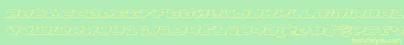 Daedalussi Font – Yellow Fonts on Green Background