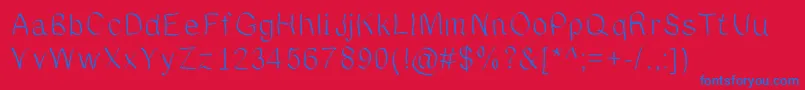 JdWave-Schriftart – Blaue Schriften auf rotem Hintergrund