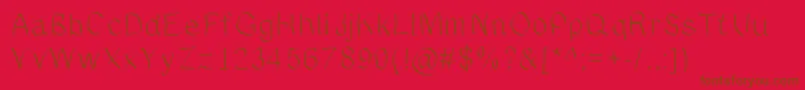 JdWave-Schriftart – Braune Schriften auf rotem Hintergrund