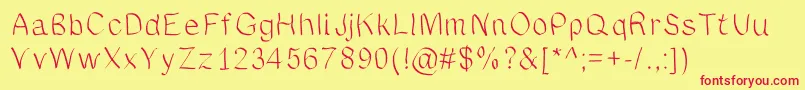 JdWave Font – Red Fonts on Yellow Background