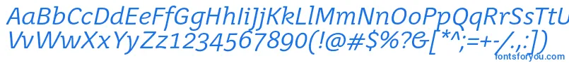 Шрифт JuvenisbookItalic – синие шрифты