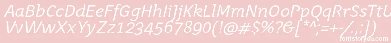 JuvenisbookItalic Font – White Fonts on Pink Background