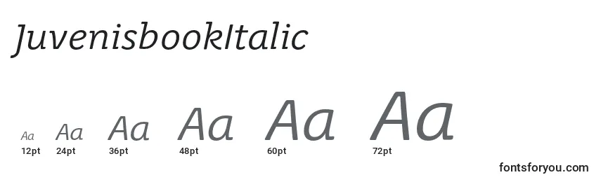 JuvenisbookItalic Font Sizes