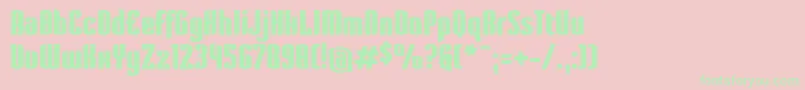 VervestdBlack Font – Green Fonts on Pink Background