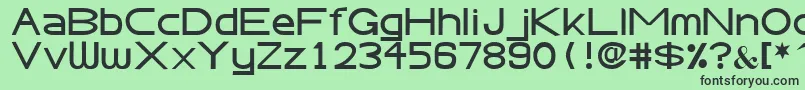 AbteciaBasicSansSerifFont Font – Black Fonts on Green Background