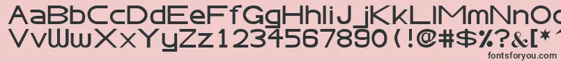 AbteciaBasicSansSerifFont-Schriftart – Schwarze Schriften auf rosa Hintergrund