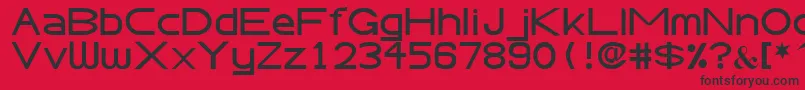 AbteciaBasicSansSerifFont Font – Black Fonts on Red Background