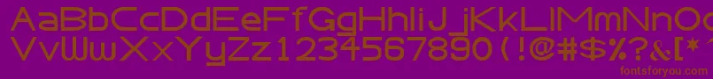 フォントAbteciaBasicSansSerifFont – 紫色の背景に茶色のフォント