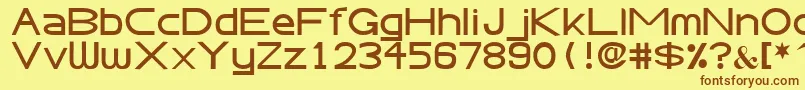 AbteciaBasicSansSerifFont Font – Brown Fonts on Yellow Background