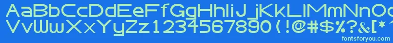 AbteciaBasicSansSerifFont Font – Green Fonts on Blue Background