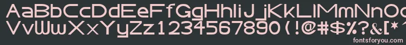 AbteciaBasicSansSerifFont-fontti – vaaleanpunaiset fontit mustalla taustalla