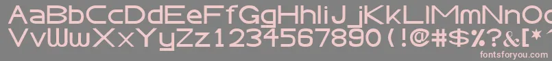 AbteciaBasicSansSerifFont Font – Pink Fonts on Gray Background