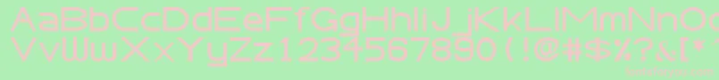 AbteciaBasicSansSerifFont-fontti – vaaleanpunaiset fontit vihreällä taustalla