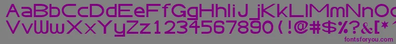 フォントAbteciaBasicSansSerifFont – 紫色のフォント、灰色の背景