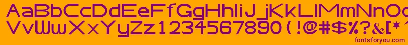 AbteciaBasicSansSerifFont Font – Purple Fonts on Orange Background