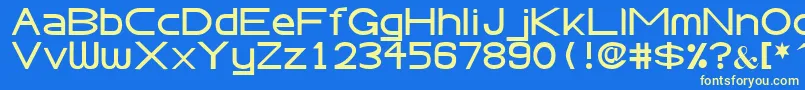AbteciaBasicSansSerifFont-fontti – keltaiset fontit sinisellä taustalla