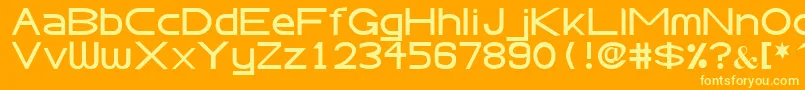 AbteciaBasicSansSerifFont Font – Yellow Fonts on Orange Background