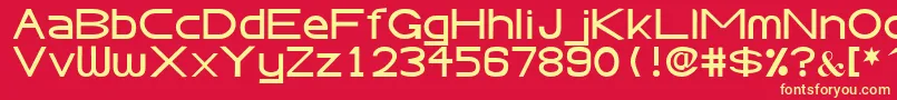 AbteciaBasicSansSerifFont Font – Yellow Fonts on Red Background