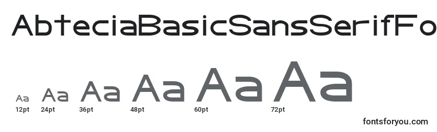 Размеры шрифта AbteciaBasicSansSerifFont
