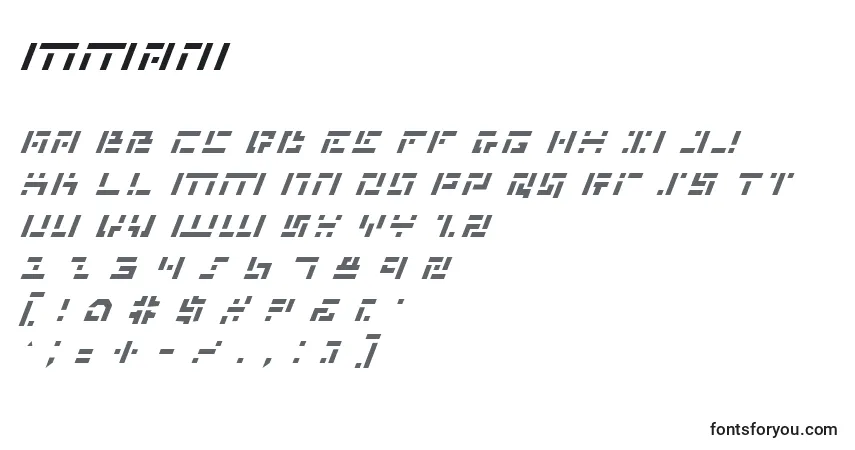 A fonte Mmani – alfabeto, números, caracteres especiais