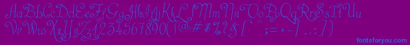 CastalStreet Font – Blue Fonts on Purple Background