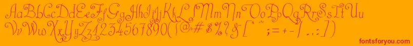 CastalStreet Font – Red Fonts on Orange Background