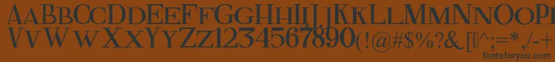 Шрифт FineSerif – чёрные шрифты на коричневом фоне