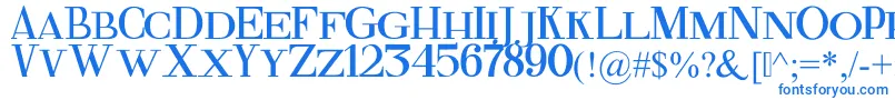 FineSerif-fontti – siniset fontit valkoisella taustalla