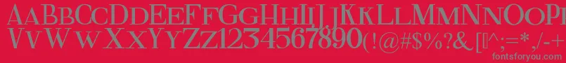 FineSerif Font – Gray Fonts on Red Background