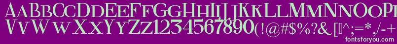 FineSerif-Schriftart – Grüne Schriften auf violettem Hintergrund