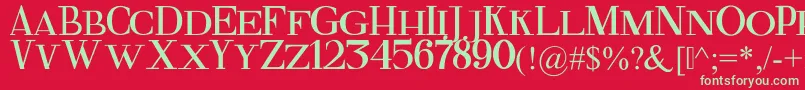 フォントFineSerif – 赤い背景に緑の文字