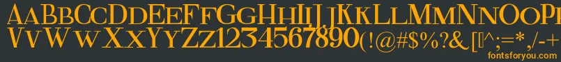 フォントFineSerif – 黒い背景にオレンジの文字