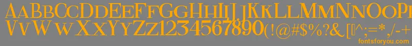 FineSerif-Schriftart – Orangefarbene Schriften auf grauem Hintergrund