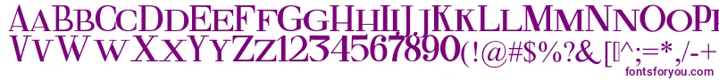 Czcionka FineSerif – fioletowe czcionki