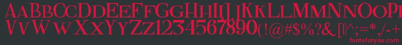 FineSerif Font – Red Fonts on Black Background