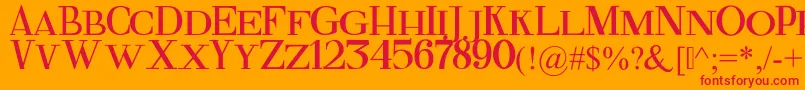 FineSerif Font – Red Fonts on Orange Background
