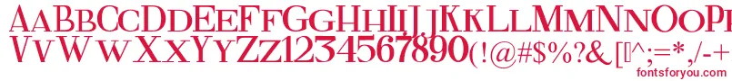 フォントFineSerif – 赤い文字