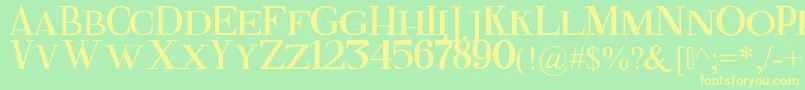 FineSerif Font – Yellow Fonts on Green Background