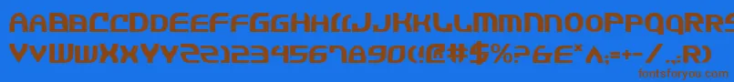 Jannv2 Font – Brown Fonts on Blue Background