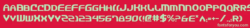 Jannv2 Font – Green Fonts on Red Background