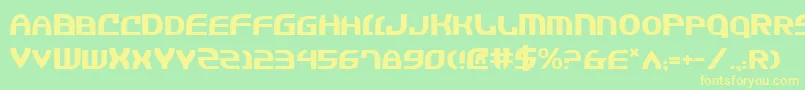 Jannv2 Font – Yellow Fonts on Green Background