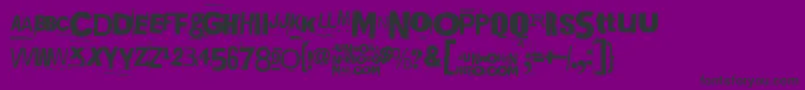 Kuusinollakahdeksan Font – Black Fonts on Purple Background